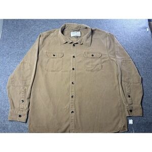 Legendary Whitetails Tough as Buck Men's XL Brown Canvas Shirt Jacket